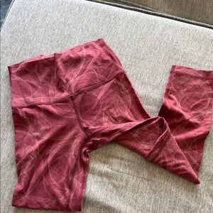 Lululemon align pants in a funky clay print